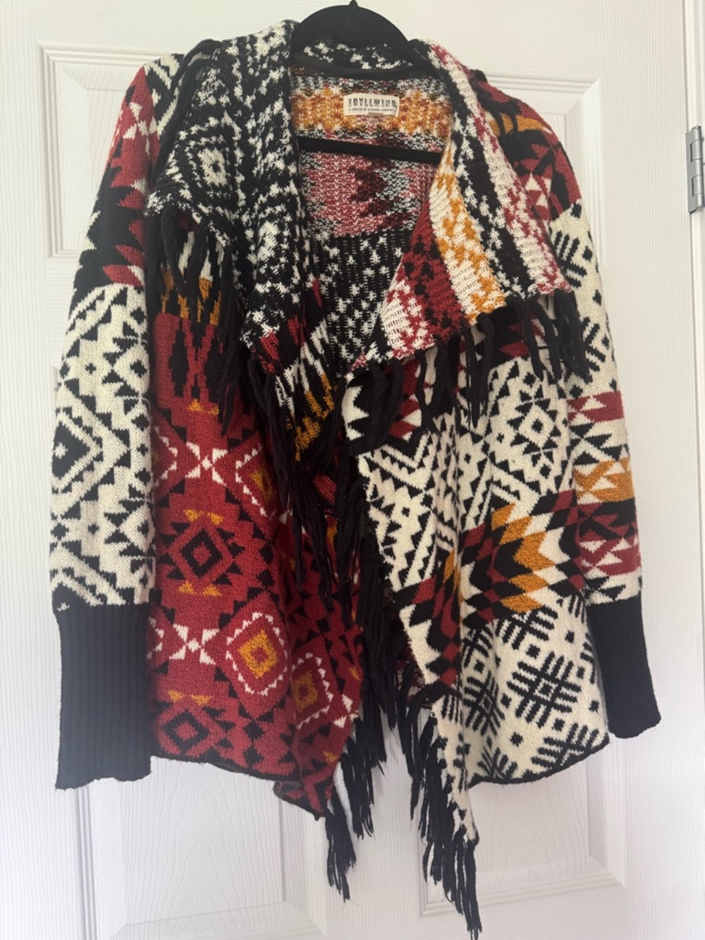 Idyllwind by Miranda Lambert Aztec Fringe Cardigan Sweater